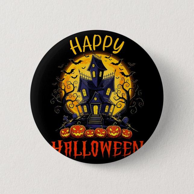 Happy halloween  2 inch round button (Front)