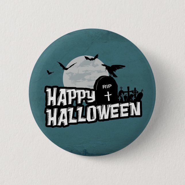 Happy Halloween 2 Inch Round Button (Front)