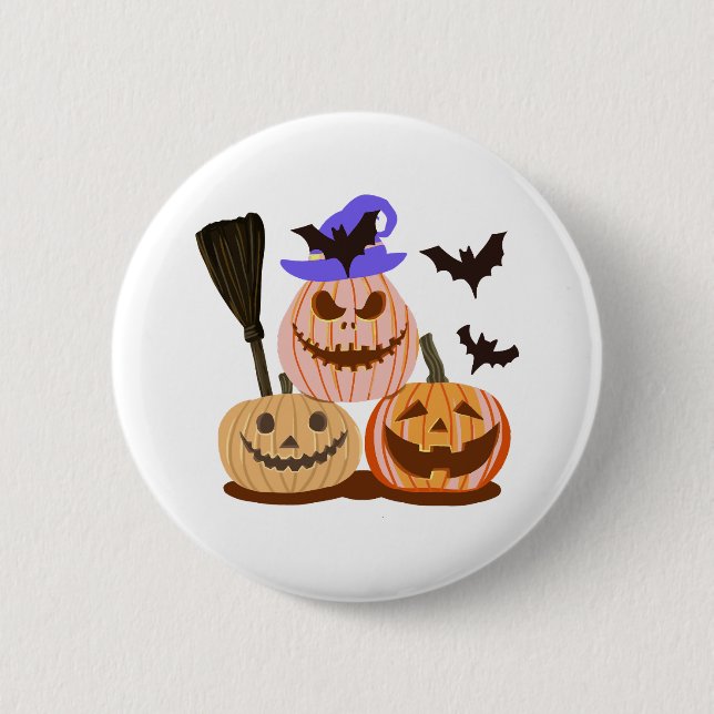 Happy Halloween          2 Inch Round Button (Front)