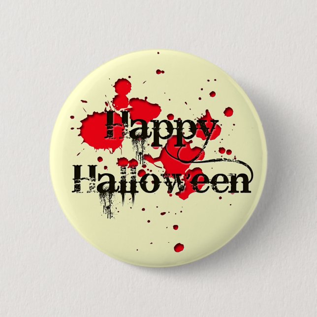 happy halloween 2 inch round button (Front)