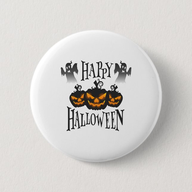 Happy Halloween                            2 Inch Round Button (Front)