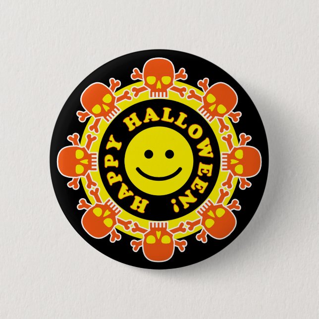 Happy Halloween 2 Inch Round Button (Front)