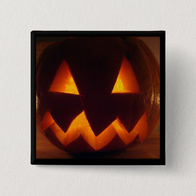 Happy Halloween 2 Inch Square Button (Front)