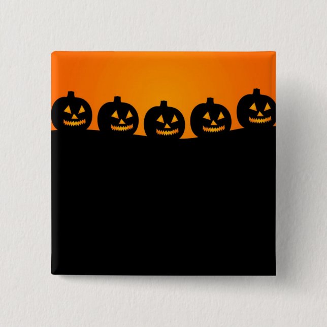 Happy Halloween 2 Inch Square Button (Front)