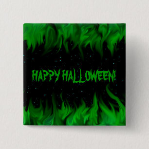 HAPPY HALLOWEEN! 2 INCH SQUARE BUTTON