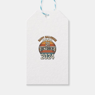 Happy Halloween 31 October Vintage Ghost Design_1 Gift Tags