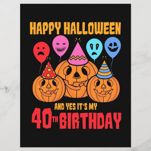 Happy Halloween 40th Birthday (Front)