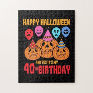 Happy Halloween 40th Birthday Jigsaw Puzzle