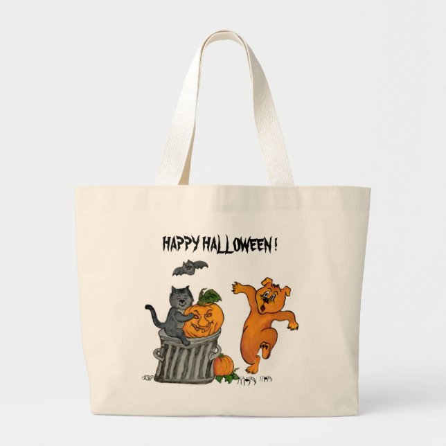 Happy Halloween! 5 Large Tote Bag (Front)