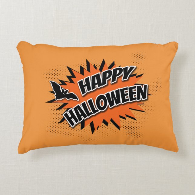 Happy Halloween Accent Pillow (Front)