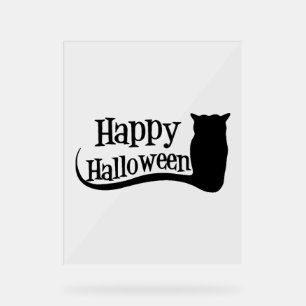 happy halloween acrylic sign
