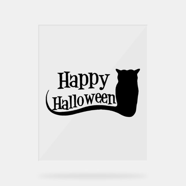 happy halloween     acrylic sign (Front)