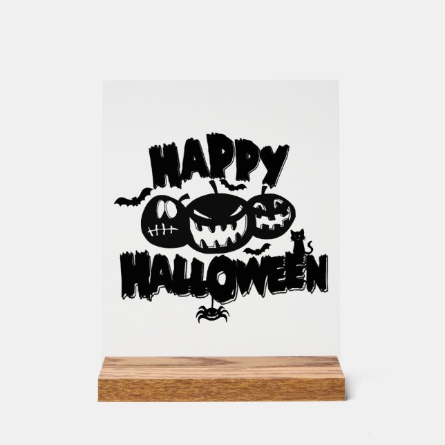 Happy Halloween Acrylic Sign (Front)