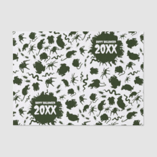 Happy Halloween Add The Year Black Creepy Crawlies Tissue Paper