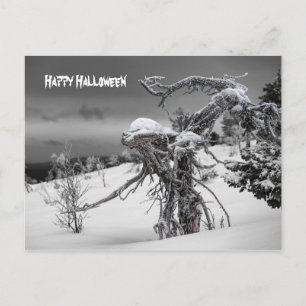 Happy halloween alien postcard