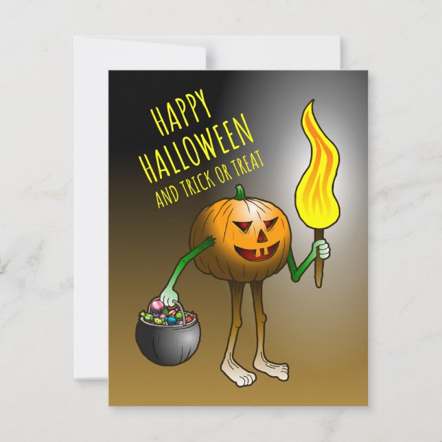 Happy Halloween and Trick or Treat Card (Front)