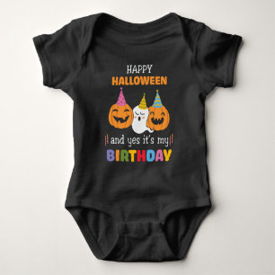 Happy Halloween and Yes it's My Birthday Baby Bodysuit
