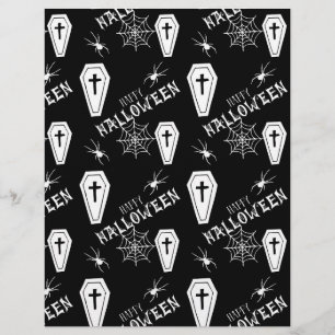 Happy Halloween Araigneuses & Coffins papier de al