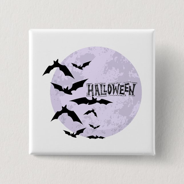 Happy Halloween Badge 2 Inch Square Button (Front)