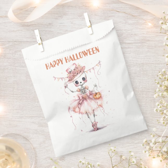 Happy Halloween | Ballerina Skeleton Favour Bags (Clipped)