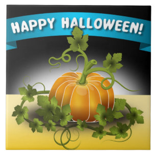 'HAPPY HALLOWEEN"  BANNER TILE