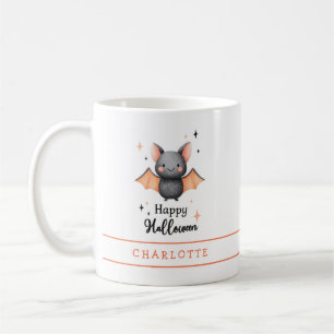 Happy Halloween Bat Custom Coffee Mug