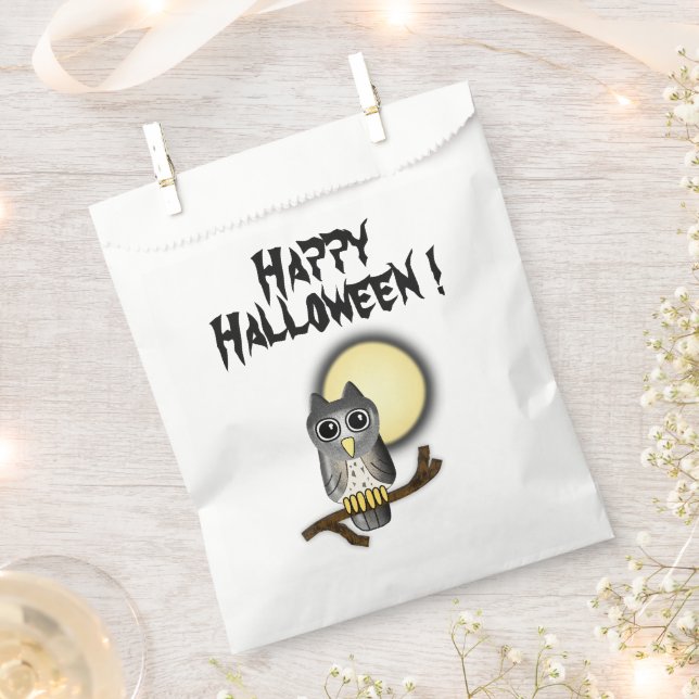 Happy Halloween Bats Favour Bag (Clipped)