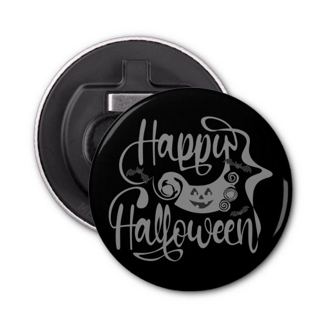 Happy Halloween bats  jack o lantern Bottle Opener (Front)