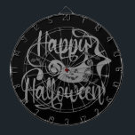 Happy Halloween bats  jack o lantern Dartboard<br><div class="desc">Happy Halloween bats with greeting typography</div>