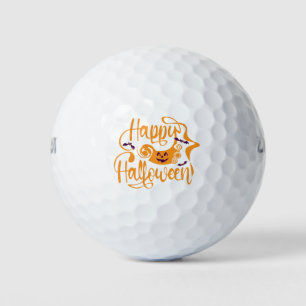 Happy Halloween bats  jack o lantern Golf Balls