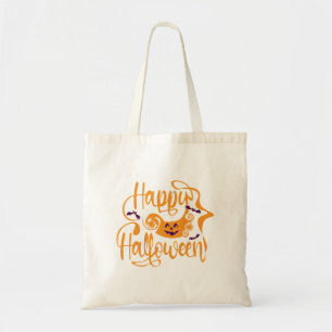 Happy Halloween bats  jack o lantern Tote Bag