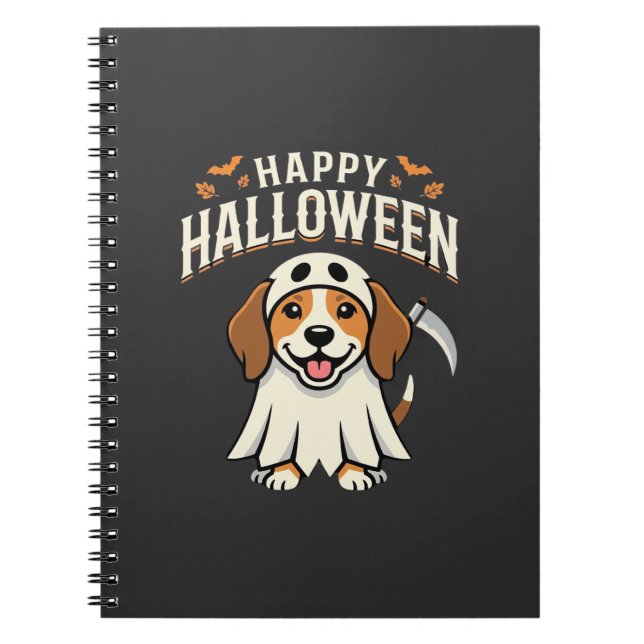 Happy Halloween Beagle Dog Design_1 Notebook (Front)