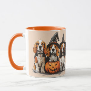 Happy Halloween Beagle Dogs Jack O Lantern Mug