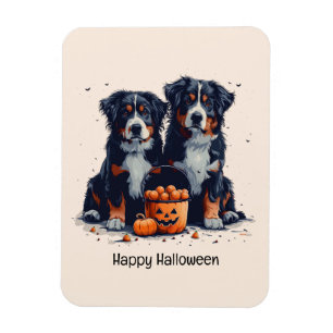 Happy Halloween Bernese Mountain Dogs Pumpkin Magnet