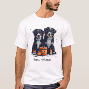 Happy Halloween Bernese Mountain Dogs Pumpkin T-Shirt