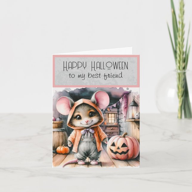 Happy Halloween Best Friend Holiday Card (Front)