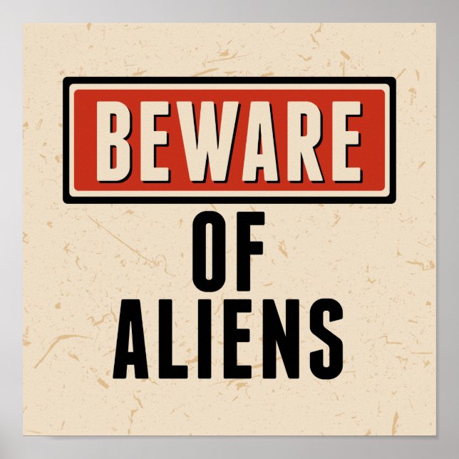 Happy Halloween | Beware of Aliens Poster (Front)