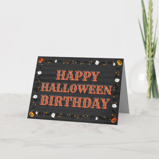 Happy Halloween Birthday Card (Front)