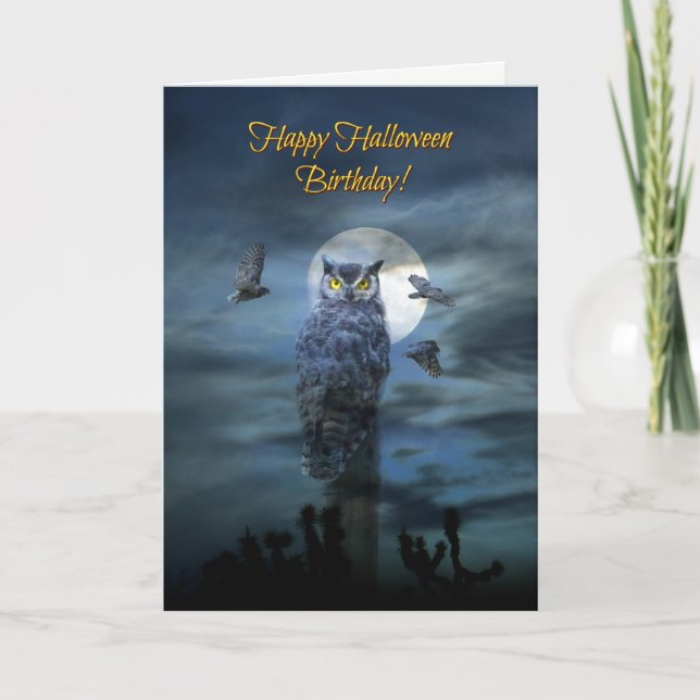 Happy Halloween Birthday Humour Card (Front)