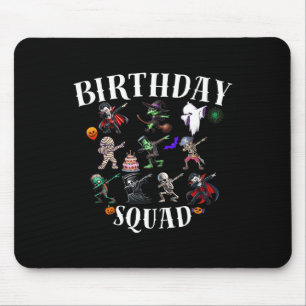Happy Halloween Birthday Squad Matching Family Par Mouse Pad