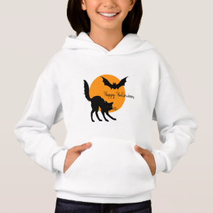Happy Halloween Black Cat and Bat