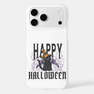 HAPPY HALLOWEEN BLACK CAT BAT WINGS