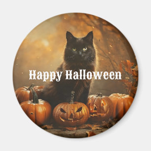 Happy Halloween Black Cat Collection Magnet