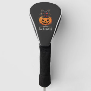 Happy Halloween Black Cat Pumpkin Design_1 Golf Head Cover