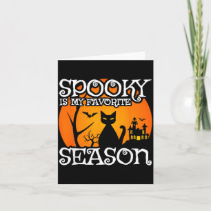 Happy Halloween Black Cat - Spooky Season - Funny Card