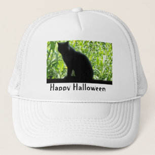 Happy Halloween Black Cat Trucker Hat