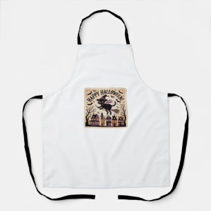 Happy Halloween Black Cat Witch Classic T-Shirt Apron