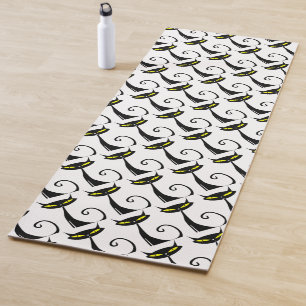 Happy Halloween Black Cat Yoga Mat