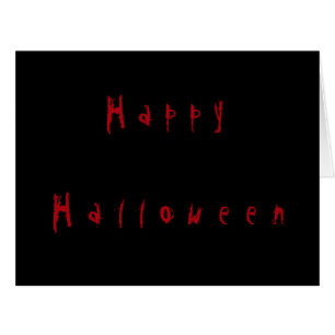 Happy Halloween blank greeting card with text.