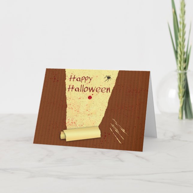 Happy Halloween Bloody Wallpaper Card (Front)